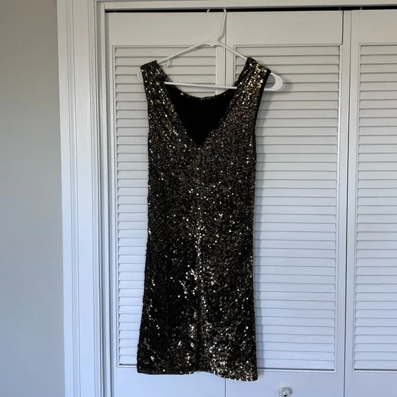 armani gold dress Armani Exchange Liquid Bronze Dress (XS) main image 1